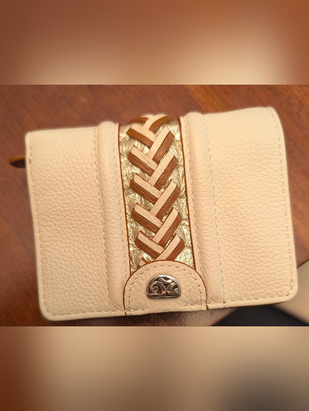 Brighton Belize Cream Braided Accent Women's Wallet
